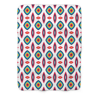 Couverture en sherpa de qualité supérieure jaune brique - bleu 1 pièce