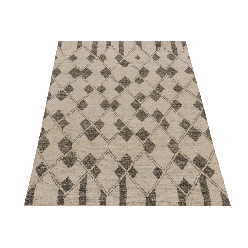 Moroccan Hand Knotted Area Rug, Rectangle 6' x 9'