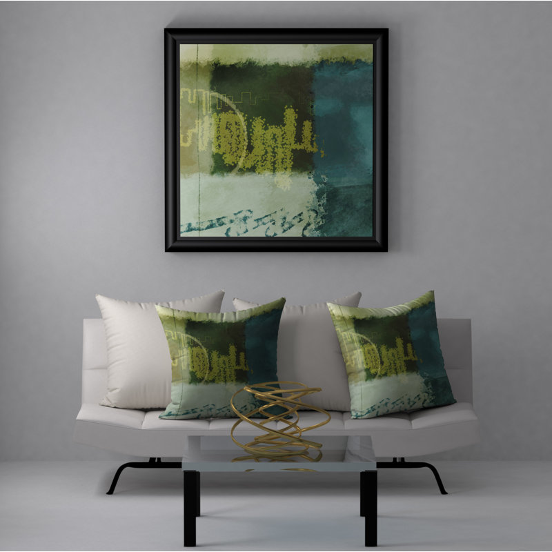 Abstract Reversible Throw Pillow, 20" x 20"