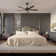 52'' Integrated LED Indoor Ceiling Fan with Light Kit ,Downrod Mount, Stain Black Reversible Motor