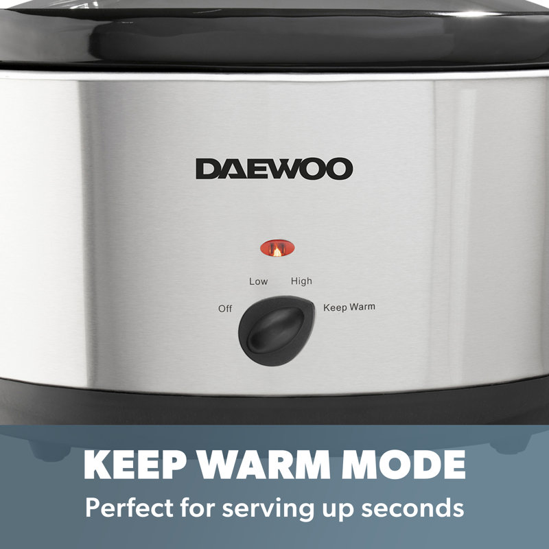 Daewoo Stainless Steel Slow Cooker, 32"H x 25.5"W x 42.5"D