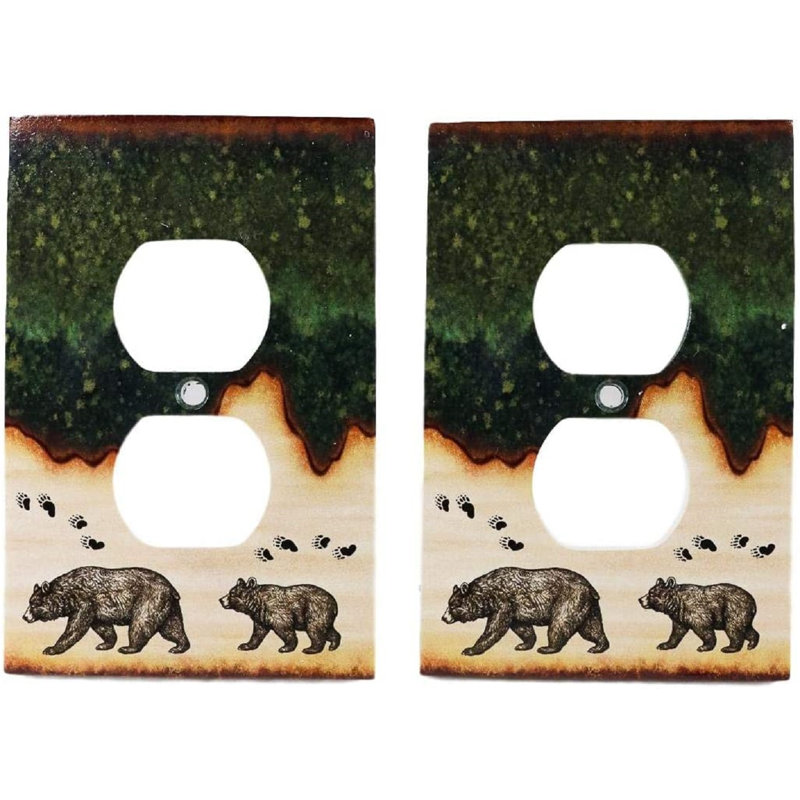 Plaque murale 2 prises Augustis Bear