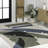 Correlly Coastal Vintage Abstract Palm Leaf Navy/Cream Indoor/Outdoor Rug-995009020