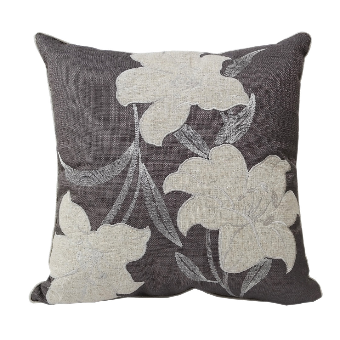 Embroidered Throw Pillow Homey Cozy