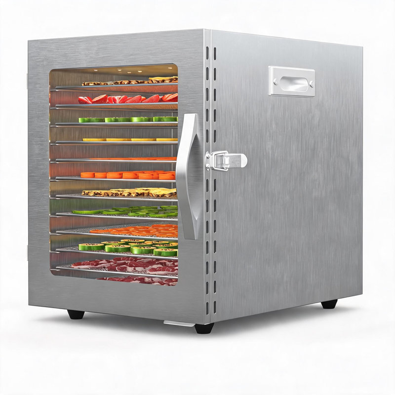 12-Tray Food Dehydrator Machine, with 85°F-160°F Temp Control,24H Timer