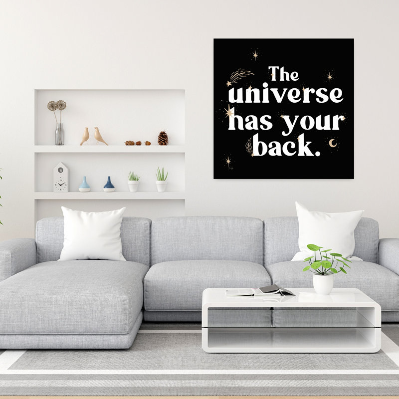 «The Universe Has Your Back», art contemporain abstrait, H 36 po x l 36 po