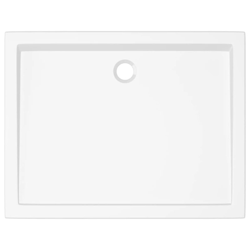 vidaXL Shower Base Tray, Non-slip Bathroom Shower Pan, Reinforced ABS, White