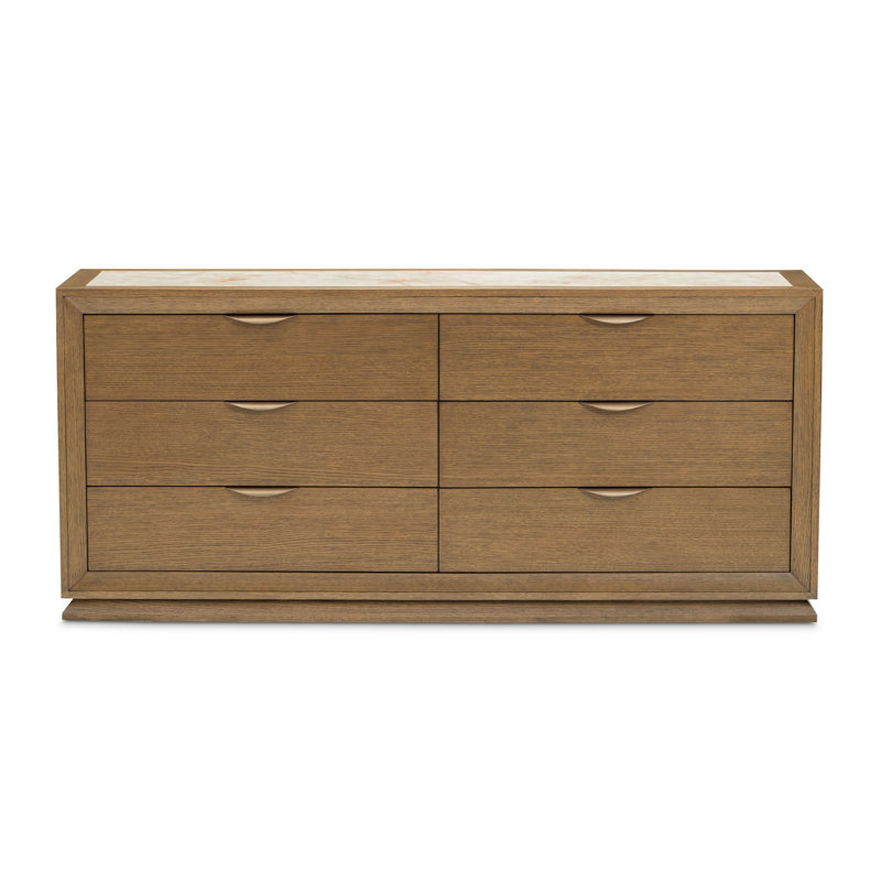 Commode Portrait avec lumières DEL - Brun Sienne