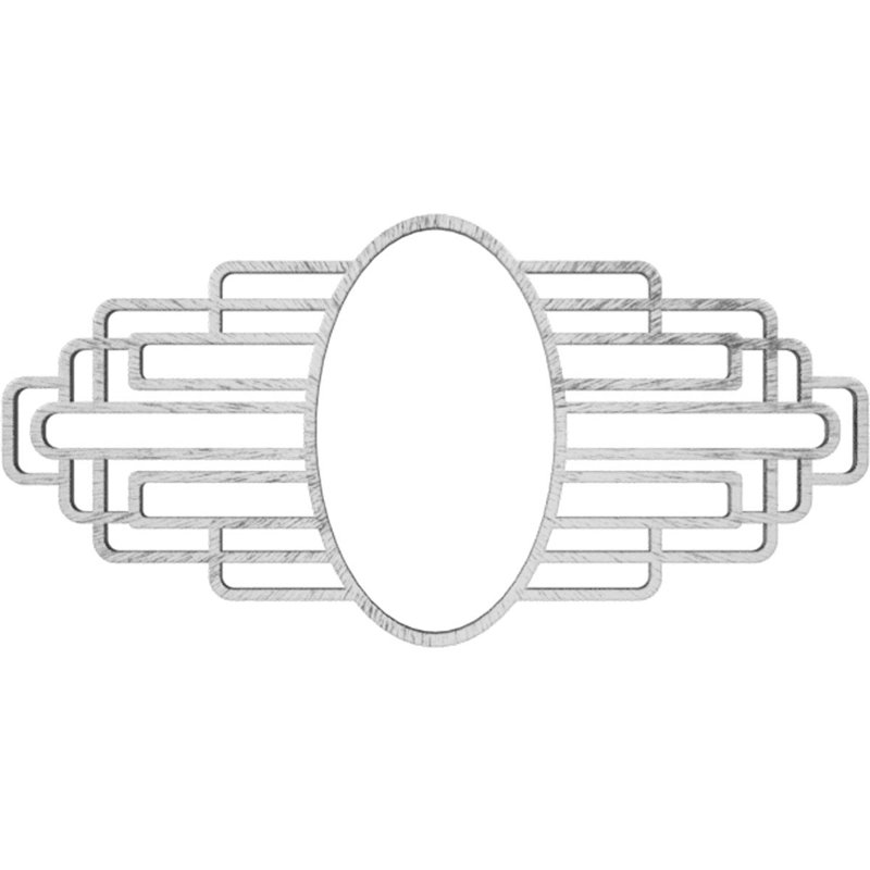 Médaillon de plafond en PVC Elizabeth, H 10 po x l 20 po x P 0,5 po, Argent antique