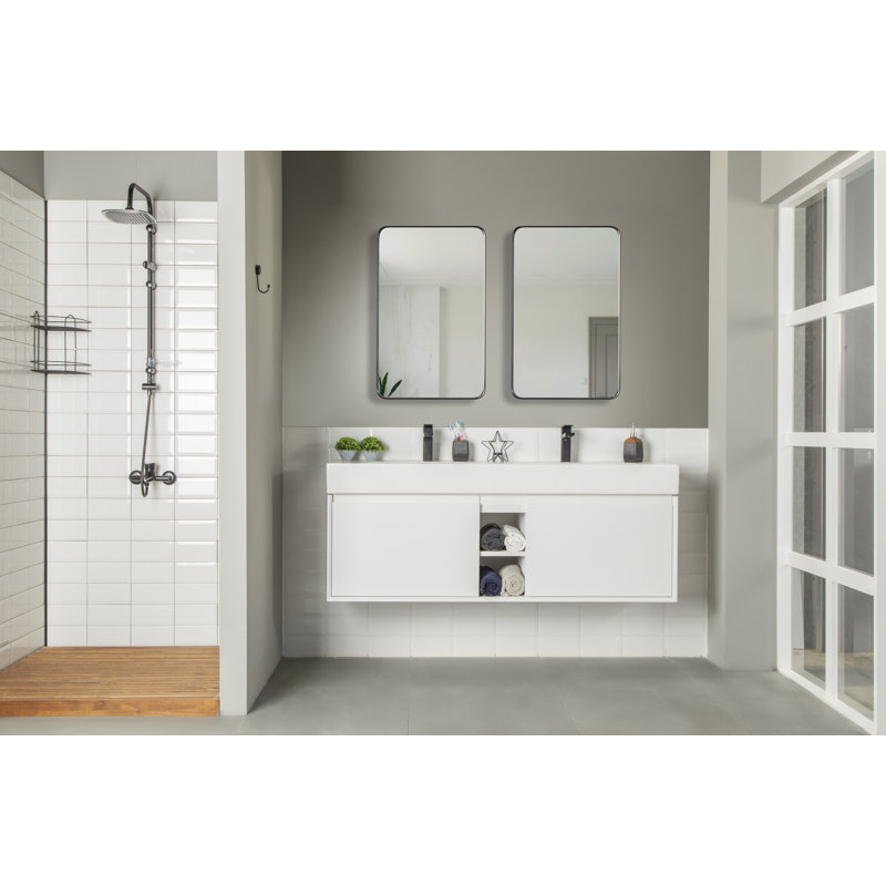 Meuble-lavabo blanc Isla, Blanc / Blanc