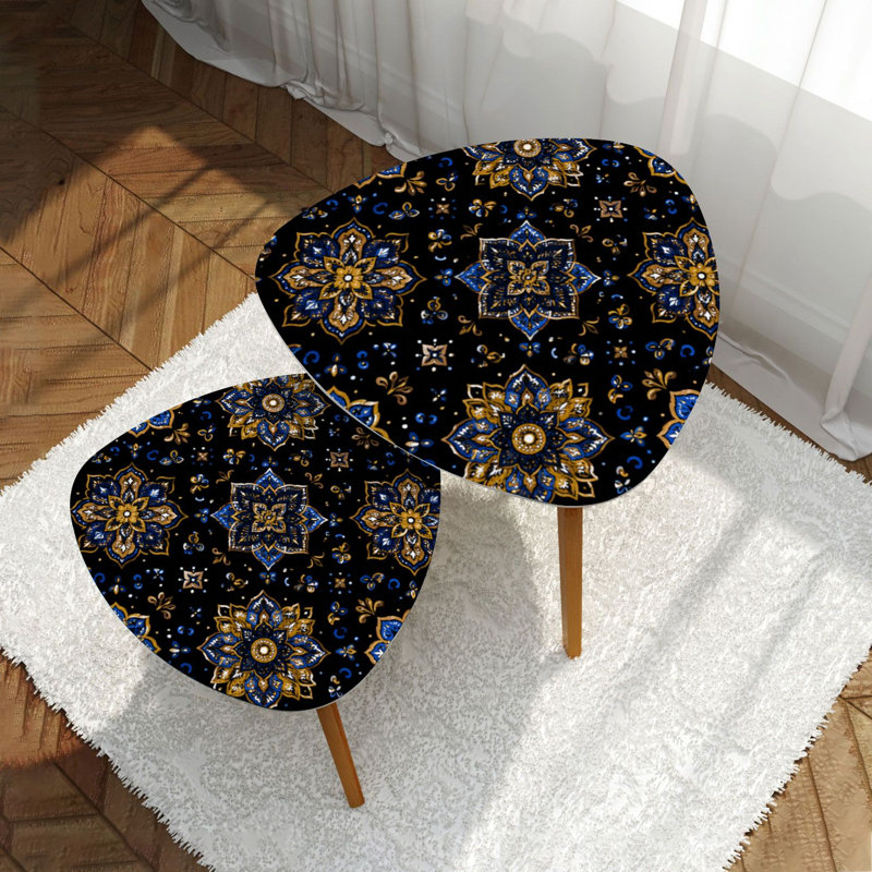 Ensemble de 2 tables basses gigognes Triangle