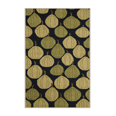 Washable Fig Kadota Fruits Area Rug