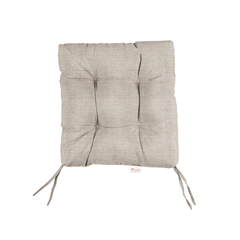 Sunbrella Outdoor 3'' Barstool Seat Cushion, 16" W x 16" D, Cast Silver