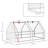 Outsunny 6' x 3' x 3' Portable Mini Greenhouse Outdoor Garden with Large Zipper Doors and Water/UV PE Cover-129037488-129037489