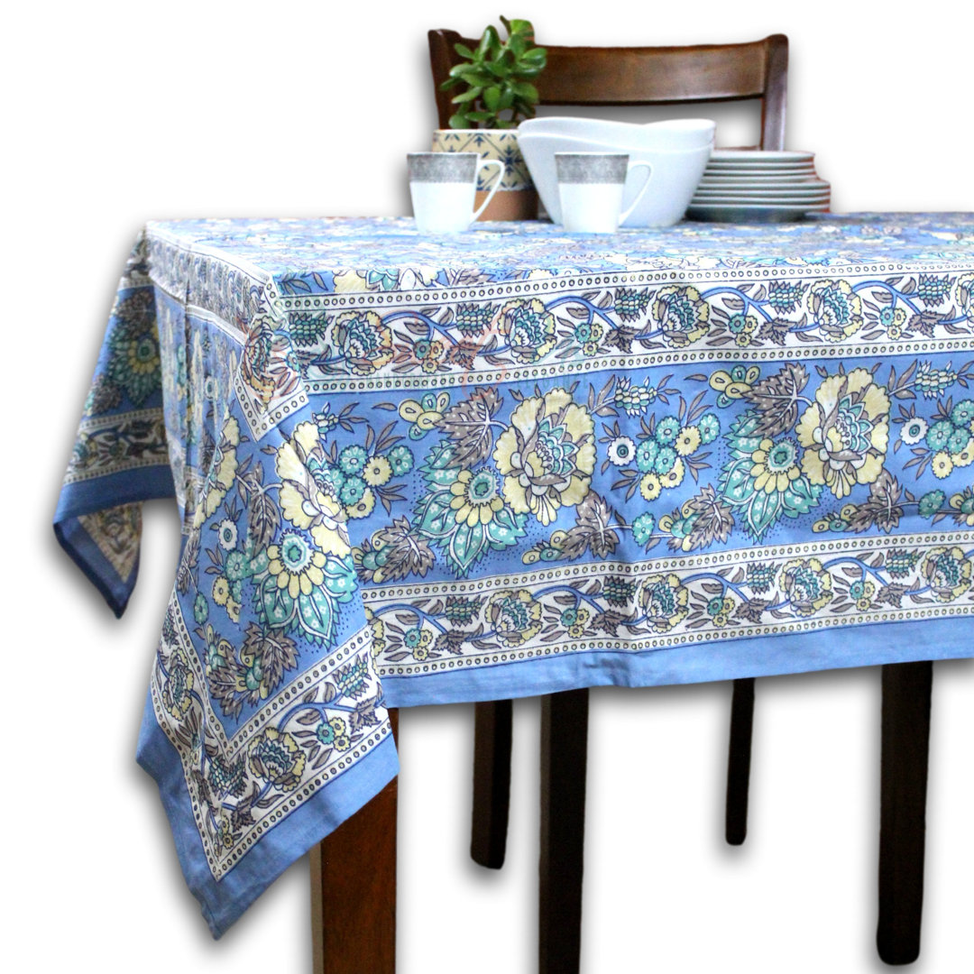 Griner Floral 100% Cotton Tablecloth August Grove® 