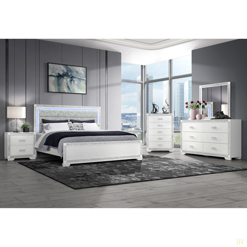 Table de chevet Soulmarie, Blanc