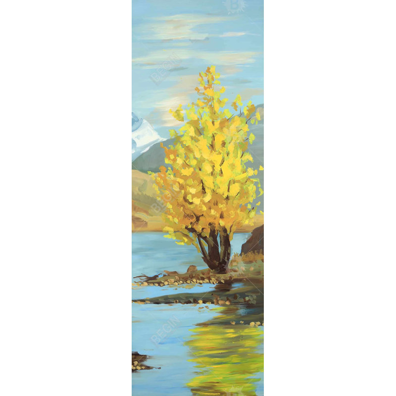 «Yellow Tree And Reflection» sur toile