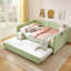Lit de jour avec poche de rangement latérale, lit rembourré avec base de lit gigogne escamotable-660650048-660650054