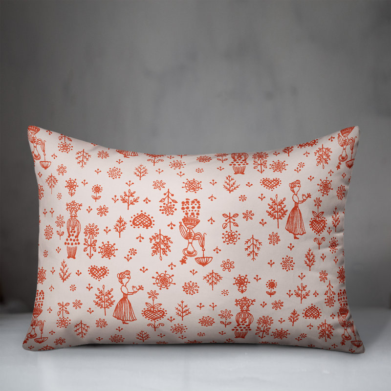 Coussin Whimsical Women, Rose / Pêche