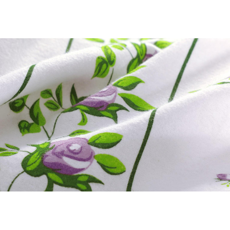 Akikaze Flannel Sheet Set, Lilac, Kingsize (160 x 200 cm)