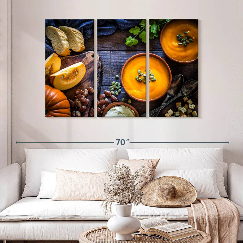 Soupes à la citrouille faites maison, H 32 po x l 50 po