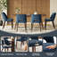 Chaise d'appoint rembourrée en velours avec pieds en bois Modern-1311960515