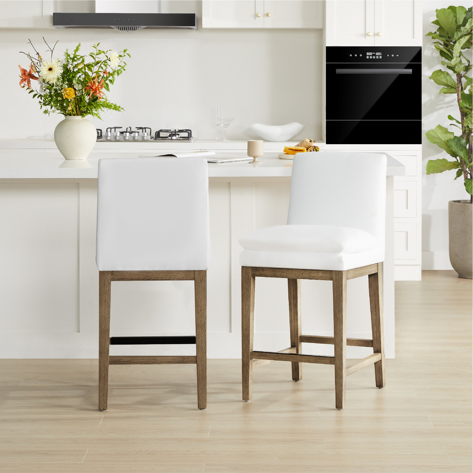Bethea 26" Bar Stool, Prestige Pearl Tweed
