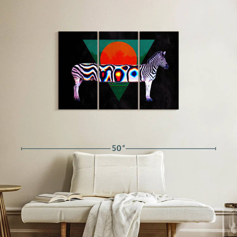 Brampt Zebra Illusion, 24" H x 38" W