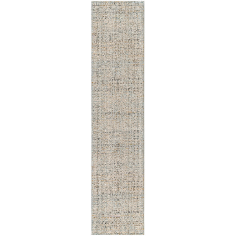 Tapis de couloir gris tissé à la machine Ballu, Tapis de couloir 2 pi 3 po x 8 pi