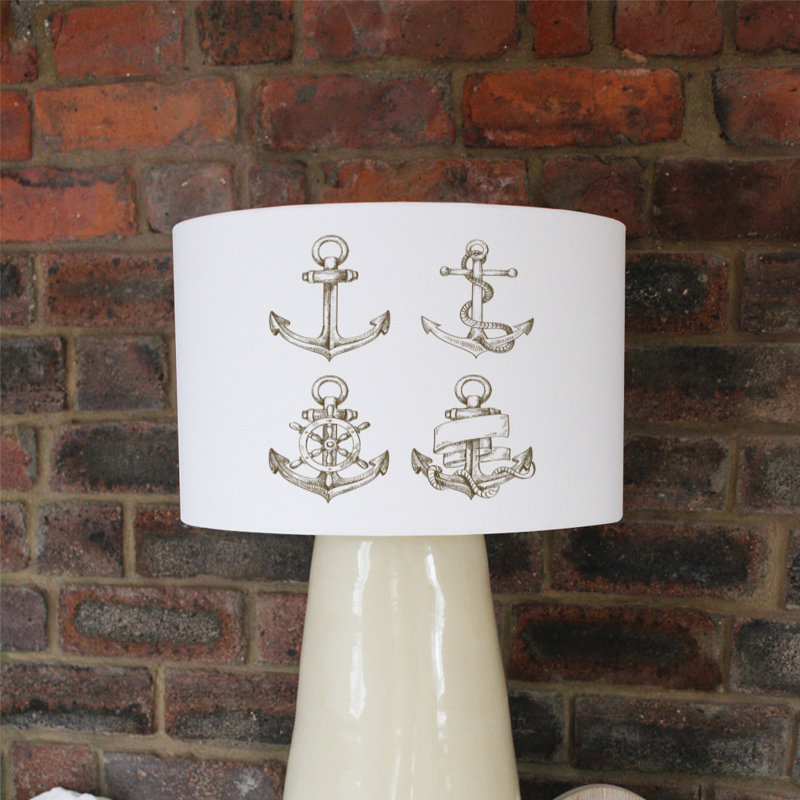 Cotton Drum Lamp Shade ( Uno ), 22cm H x 25cm W x 25cm D