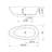 66.9 inch freestanding solid surface soaking bathtub for bathroom