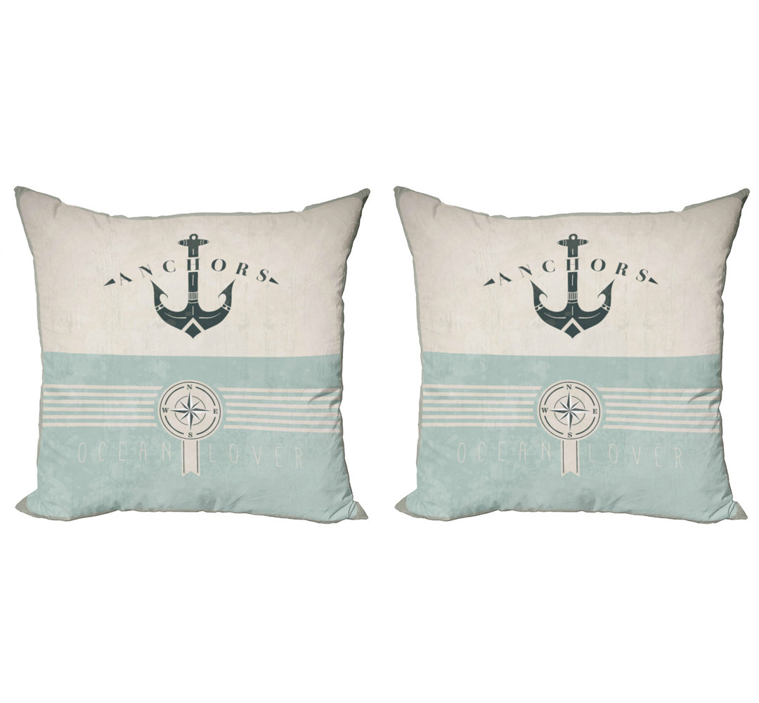 Reversible Pillow Cover (Set of 2) Ambesonne 