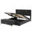 Luxurious 2-Piece Queen Bedroom Set With Upholstered Platform Bed And Hydraulic Storage-1720012392