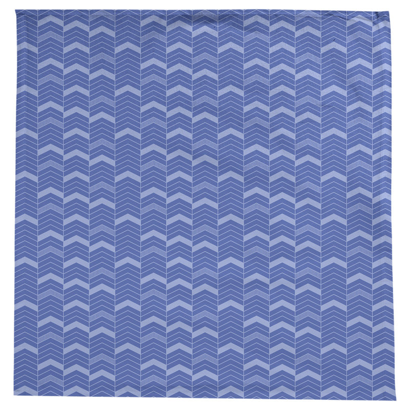 Nappe à chevrons à traits Stephenie, Bleu