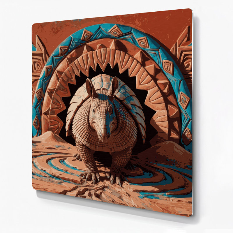 «Southwestern Animals», art mural brun en métal 4, H 384 po x l 384 po x P 0,05 po