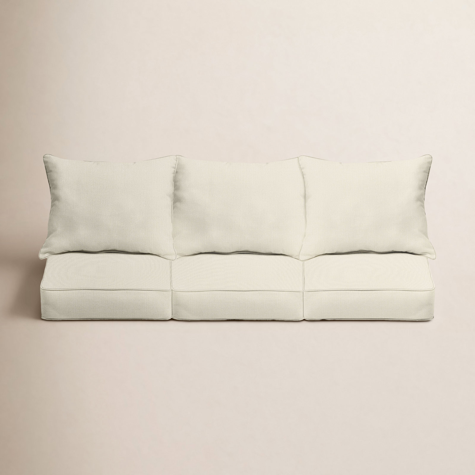 Davana Outdoor Sofa, Canvas Cloud Sunbrella® Canvas, 25" W x 25" D