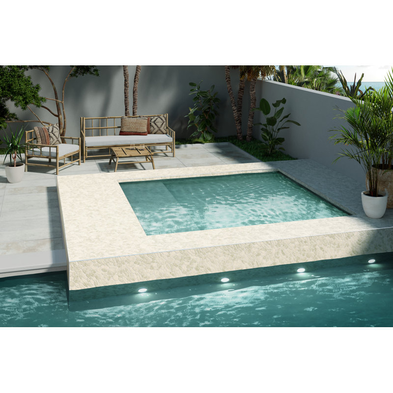 Rivera Pebbles™ Sized Natural Stone Pebble Tile, Beige