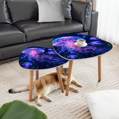 Ensemble de 2 tables basses gigognes Triangle