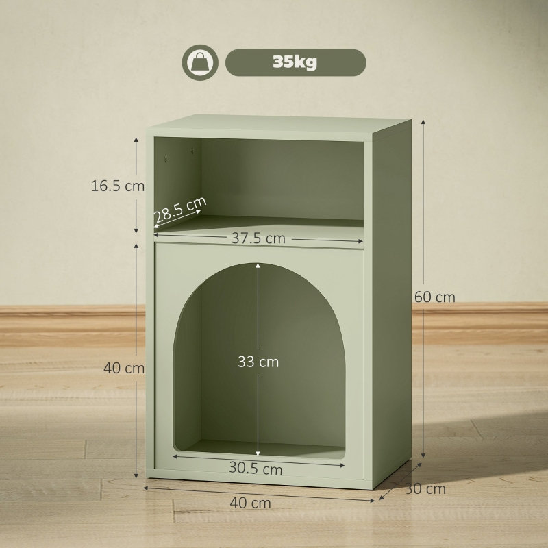 40 cm W Bedside Table, Light Green