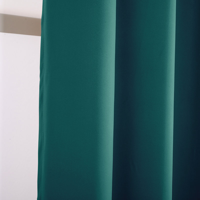 Ranheid Blackout Curtain Pair, Teal, 46cm Width x 160cm Drop