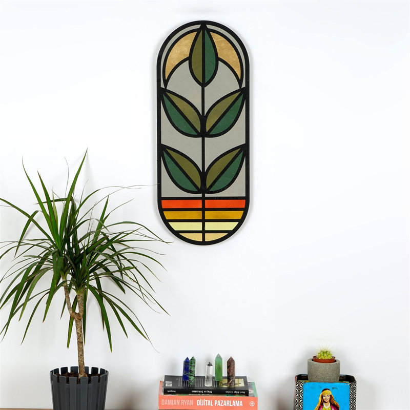 Élégant accessoire mural décoratif en bois, 20,9 po x 8,7 po x 0,8 po | Panneau de particules 100% enduit de mélamine | Décoration élégante pour le salon, la chambre à coucher et le bureau | Conception durable et facile à nettoyer