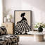 Art de femme géométrique minimaliste, images de salon, impression sur toile encadrée, impression numérique-126031079-126031074