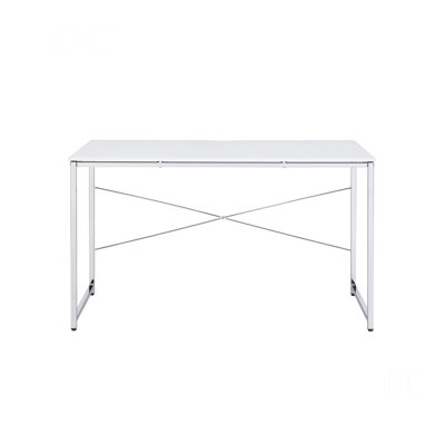 Tennos White & Chrome Finish Writing Desk
