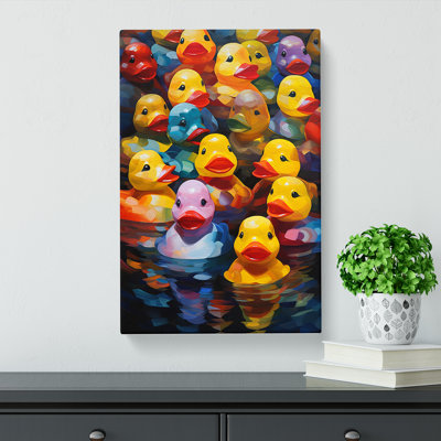 Rubber Ducks Orphism - Wrapped Canvas