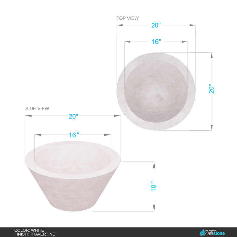 Round Concrete Natural Gas Smokeless Fire Pit, Travertine White