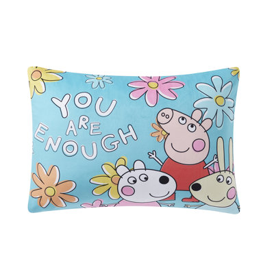 Peppa Pig Kids Bed Pillow Pack W/ Removable Pillowcase