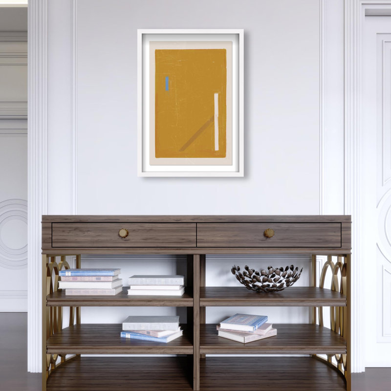 Oliver Gal Sunny Window Abstract - Luxury Shadowbox Framed Wall Art, 25.5" H x 17.5" W, White