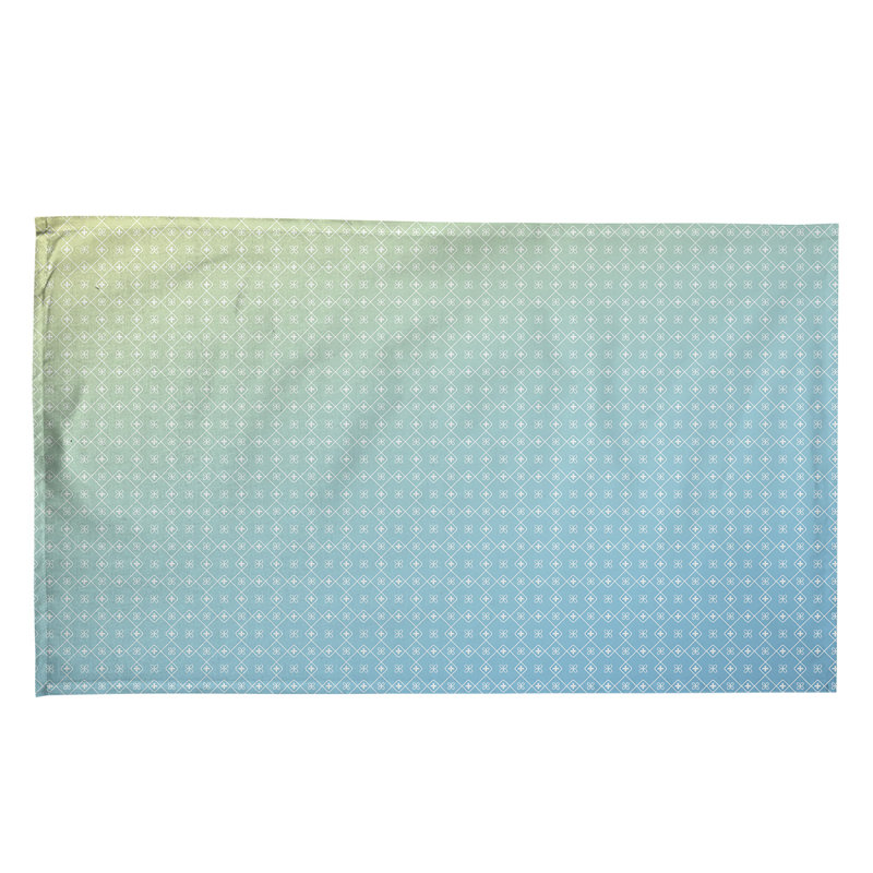 Serviette à thé à motif napperon, Polyester sergé, Turquoise