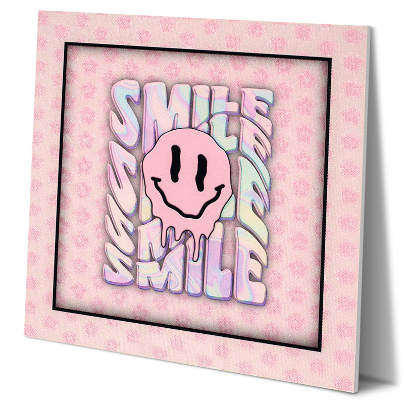 Décoration murale Smile, H 6 po x l 6 po x P 0,2 po