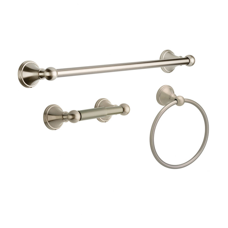 Crestfield 3 Piece Bathroom Hardware Set, Satin Nickel